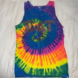 Tie Dye Sigma Delta Tau Tank Top – Early 2000s Vintage Seniors Tee